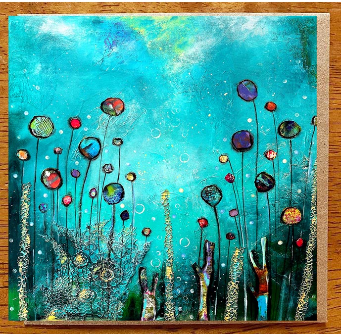 An Ocean Galaxy...5" x 5" Greeting Card