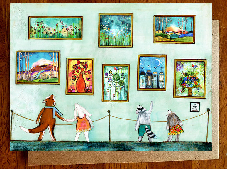 Date Night at the Art Gallery..... Greeting Card