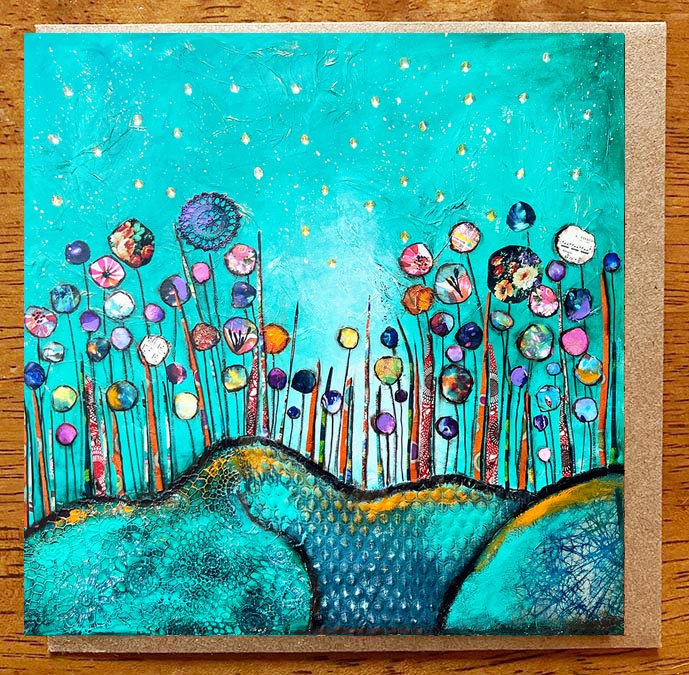 Midnight at the Oasis...5" x 5" Greeting Card