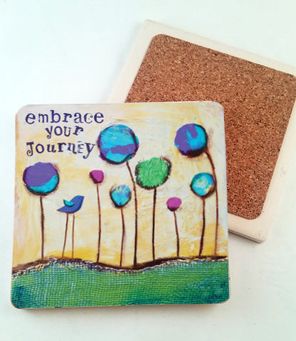 Embrace Your Journey... absorbant stone coaster