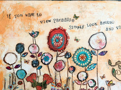 Pure Imagination  30" x 40"..Original Mixed media Painting and collage