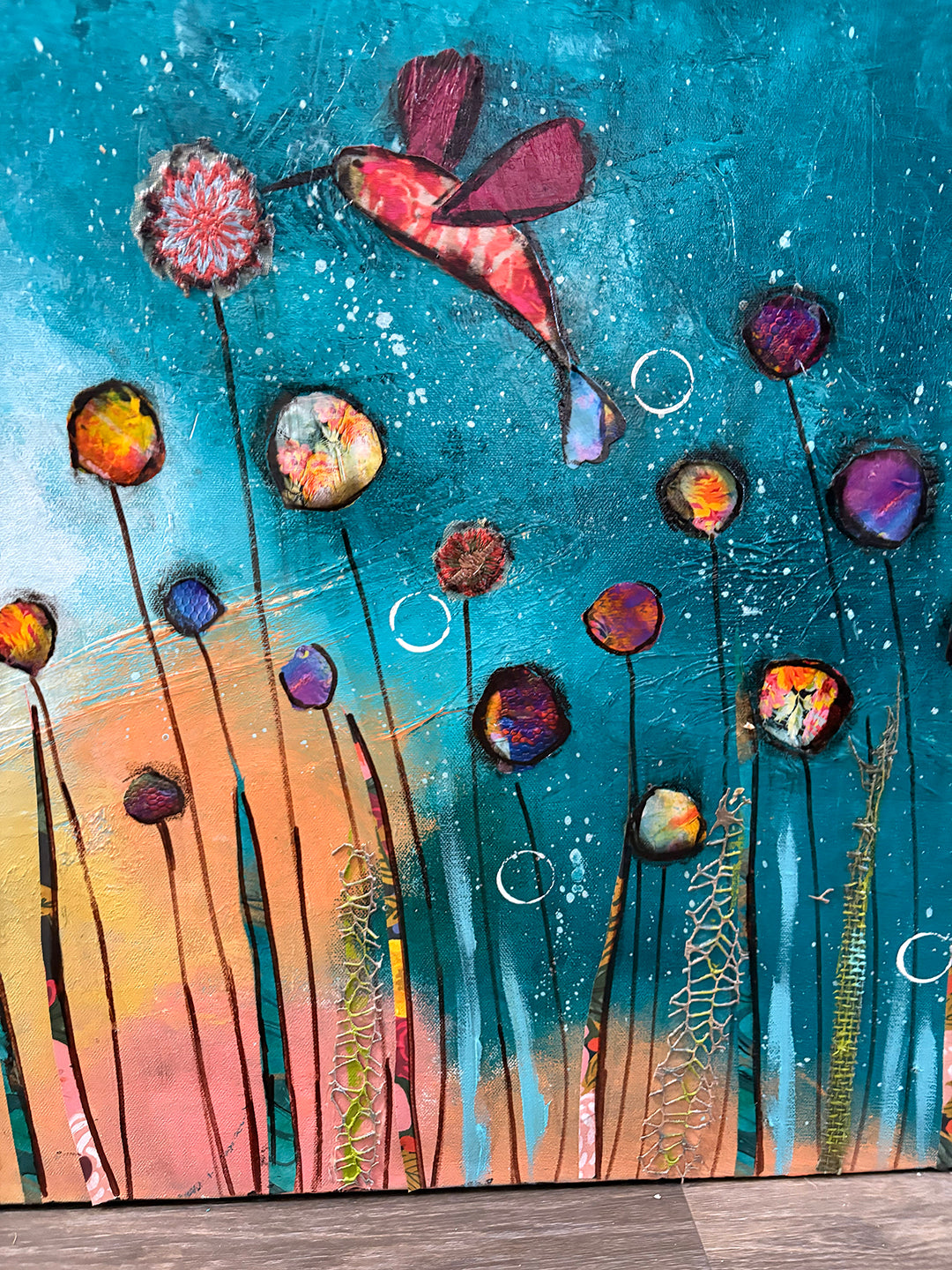 Hummingbirds at Play 24" x 48"
