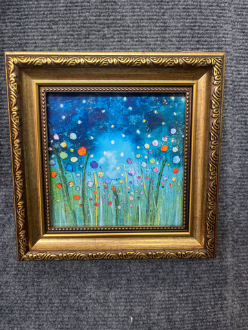 Midnight Fireflies, 5 x 5 framed print