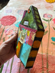 Joyful...Mixed Media House, Wall Hanging