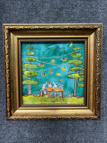 Forest feast 5 x 5 framed print