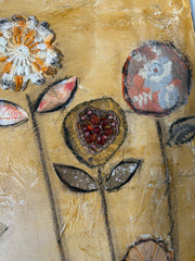 Jump for Joy  18” x 24” Original Mixed media Painting and collage