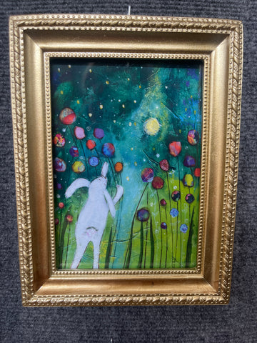 Bunny in the Moonlight 5 x 7 framed print