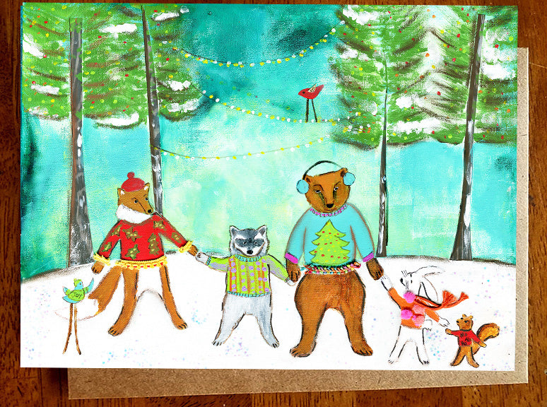 Christmas Sweater Party,,, 5 x 7 Greeting card