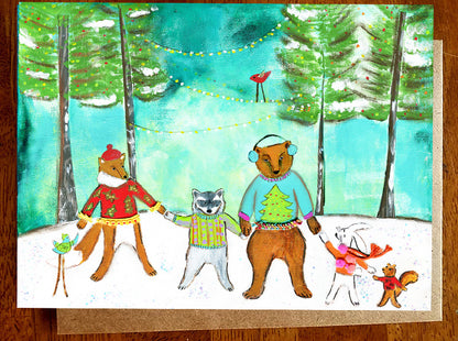Christmas Sweater Party,,, 5 x 7 Greeting card