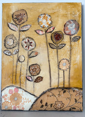 Jump for Joy  18” x 24” Original Mixed media Painting and collage