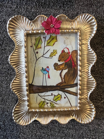 Gift Giving Squirrel framed print