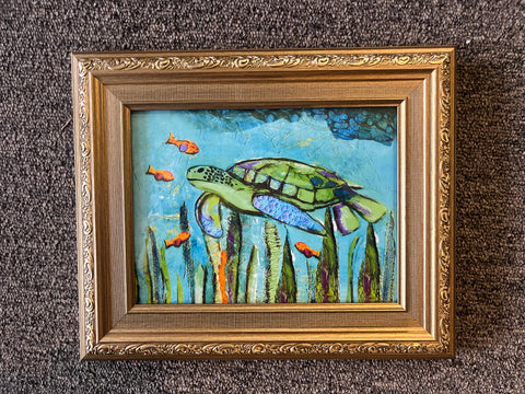 Turtle framed print