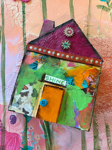 Shine.....Mixed Media House, Wall Hanging