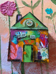 Love...Mixed Media House, Wall Hanging