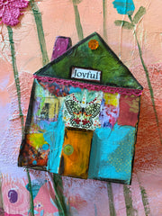 Love...Mixed Media House, Wall Hanging