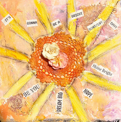 Let the Sunshine In! 12 x 12  ... Mixed Media Collage Workshop Thursday January 22, 2026 , 6pm