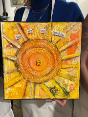 Let the Sunshine In! 12 x 12  ... Mixed Media Collage Workshop Thursday January 22, 2026 , 6pm