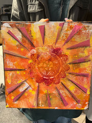 Let the Sunshine In! 12 x 12  ... Mixed Media Collage Workshop Thursday January 22, 2026 , 6pm