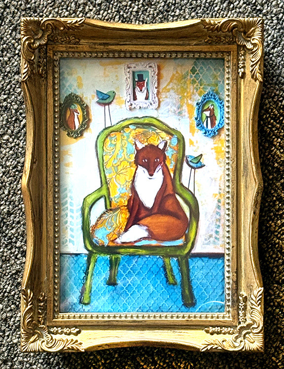 Fox and Family....Framed print