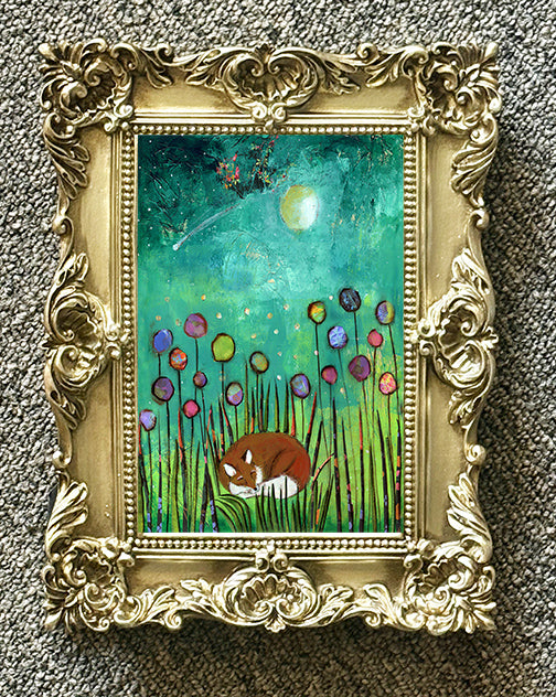 Naptime Fox....Framed print