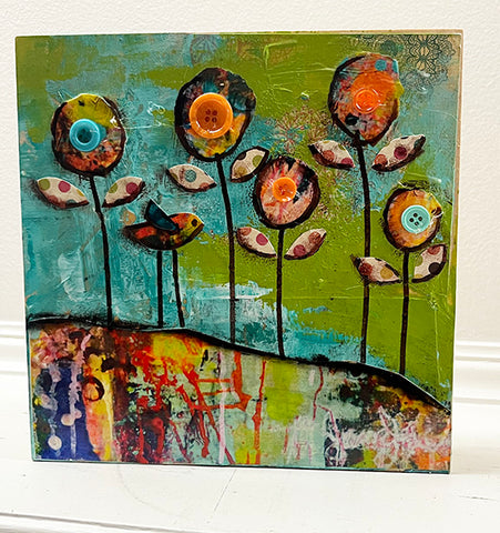 Graffiti Garden 8" x 8"  Original Painting