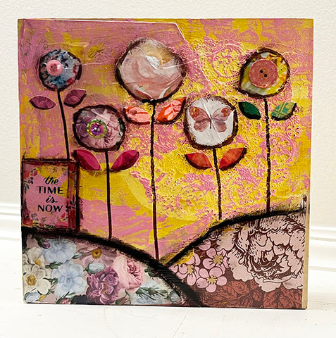 The Time is Now 8" x 8"  Original Painting