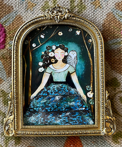 Girl with Owl...Framed Print