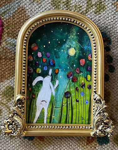 Bunny in the Moonlight...Framed Print