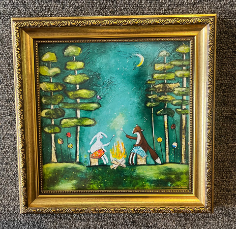 Roasting Marshmallows Framed Print