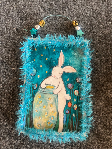 Bunny Catching Fireflies Ornament