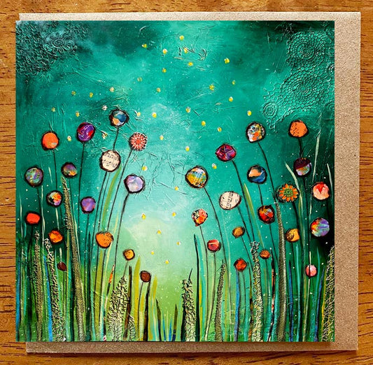 Music in the Meadow...5" x 5" Greeting Card
