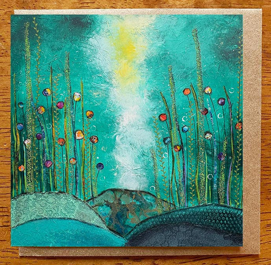 Oceans Illumination...5" x 5" Greeting Card