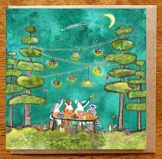 A Forest Feast... 5 x 5 greeting card