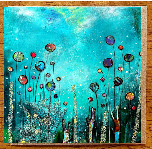 An Ocean Galaxy...5" x 5" Greeting Card