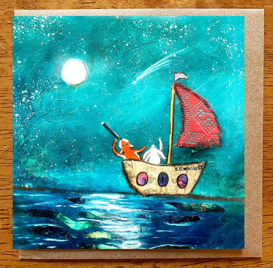 S.S. Whimsey... 5 x 5 greeting card