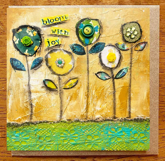 Bloom with Joy... 5 x 5 greeting card