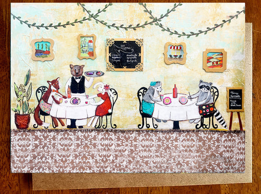 Scenes from a Whimsical Restaurant ..... 5 x7 Greeting Card