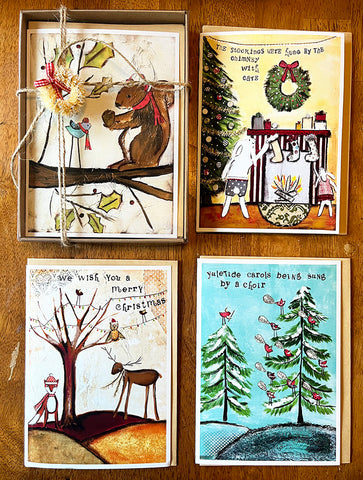 Christmas Card Box Set... Yuletide Carols..Set of 8