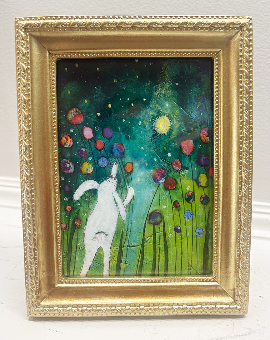 Bunny in the Moonlight....Framed print