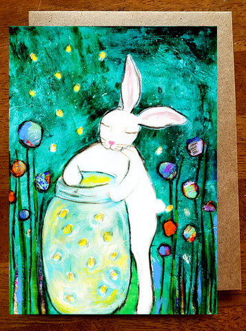 Collecting Fireflies.. 5 x 7 Greeting Card