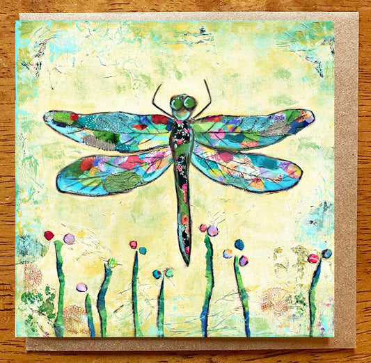 Dragonfly... 5 x 5 greeting card