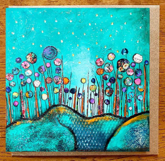 Midnight at the Oasis...5" x 5" Greeting Card