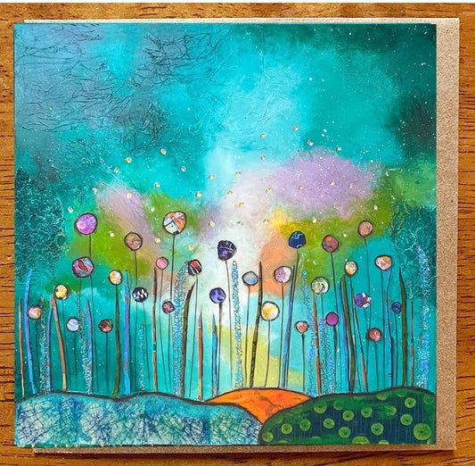 The Northern Lights...5" x 5" Greeting Card