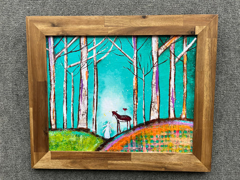 Forest Friends..Framed  Canvas Print