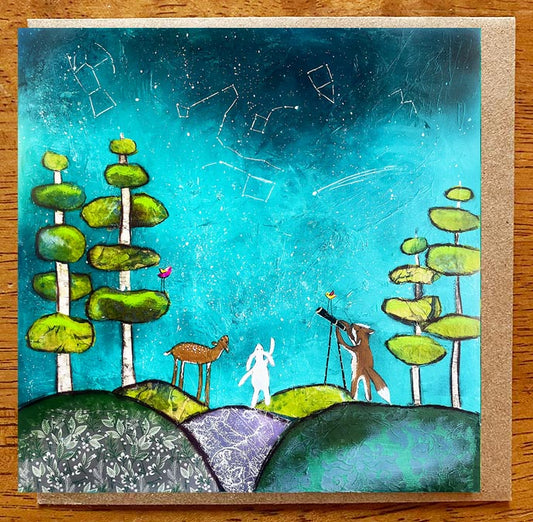 Galileo's Assistant... 5 x 5 greeting card