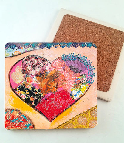 Lacey Heart ..... absorbent stone coaster