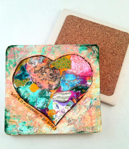 Love is a Symphony ..... absorbent stone coaster