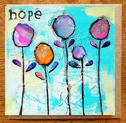 Hope. 5 x 5 greeting card