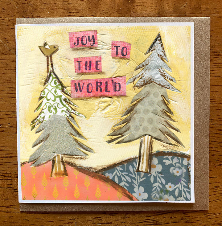 Joy to the world  5 x 5 card with envelope