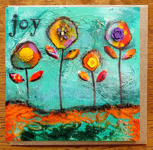 Joy. 5 x 5 greeting card